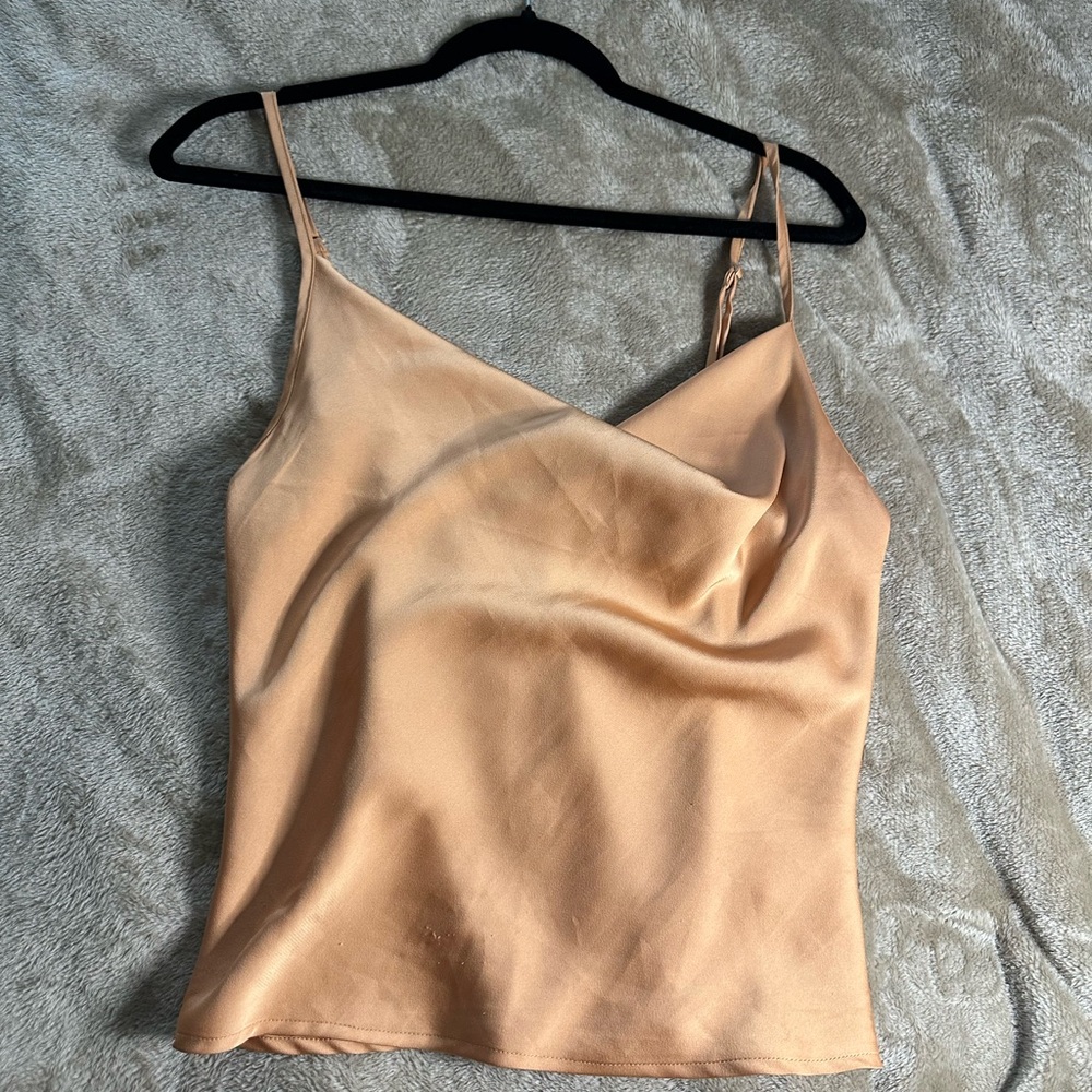 SHEIN Gold Asymmetrical Fitted Camisole